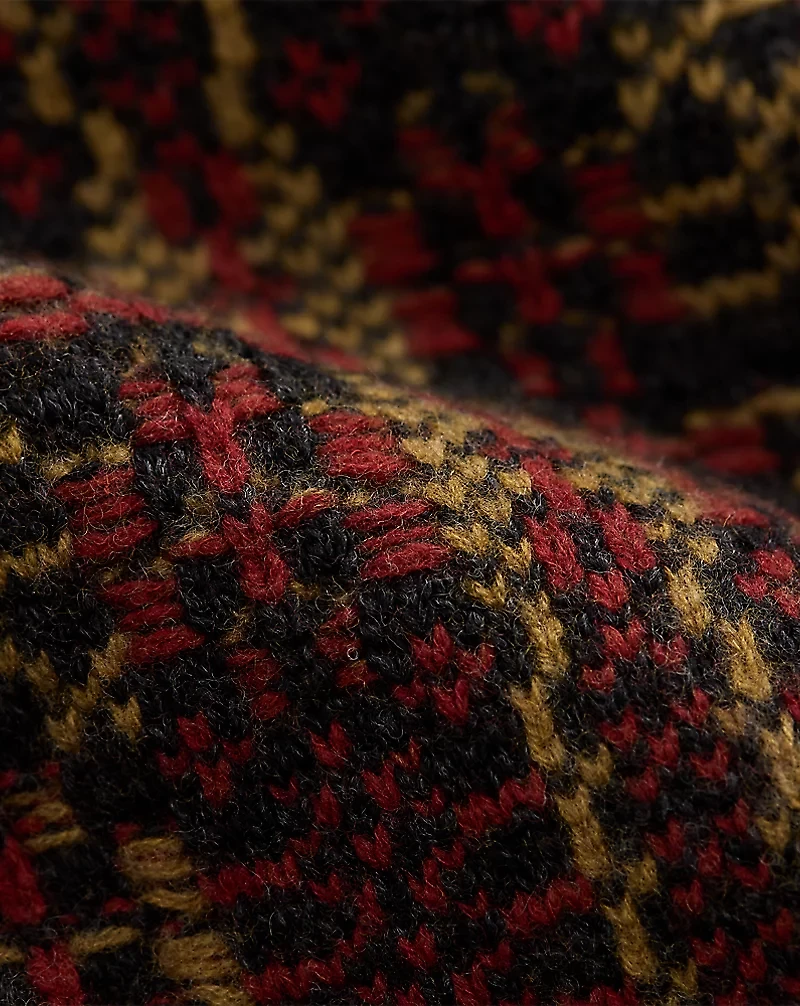 Wool Jacquard Full-Zip Cardigan