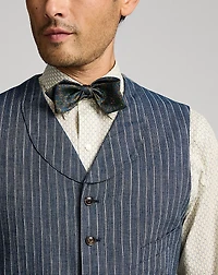 Striped Herringbone Shawl Vest
