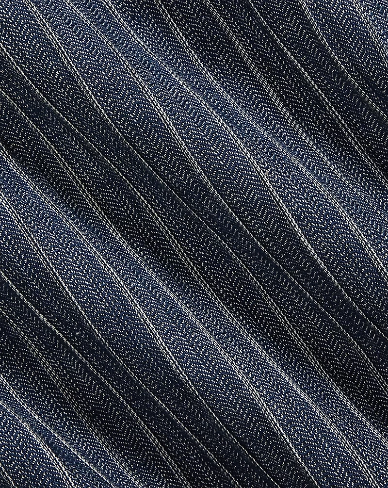 Slim Striped Herringbone Suit Trouser
