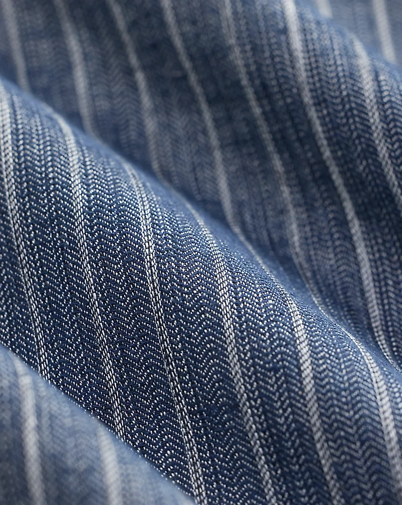 Slim Striped Herringbone Suit Trouser