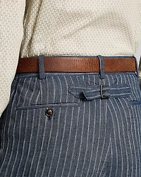 Slim Striped Herringbone Suit Trouser