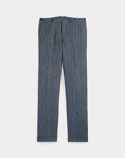 Slim Striped Herringbone Suit Trouser