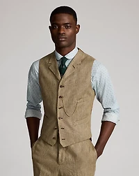 Linen Twill Notch-Lapel Vest