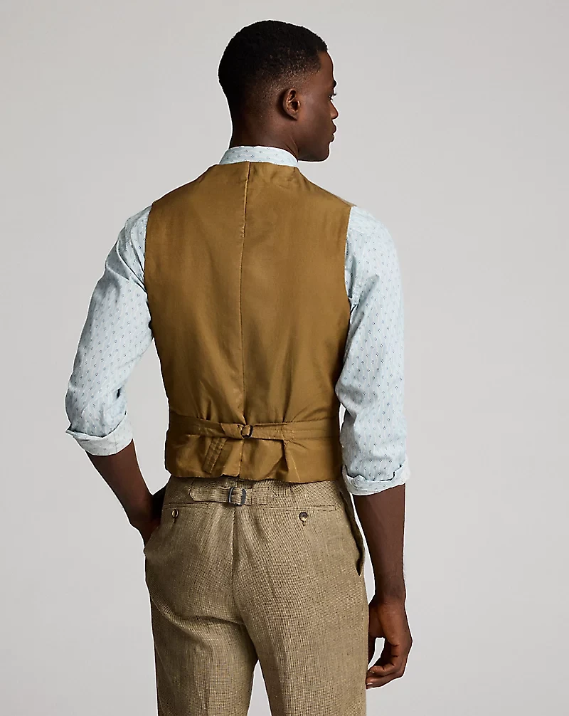 Linen Twill Notch-Lapel Vest