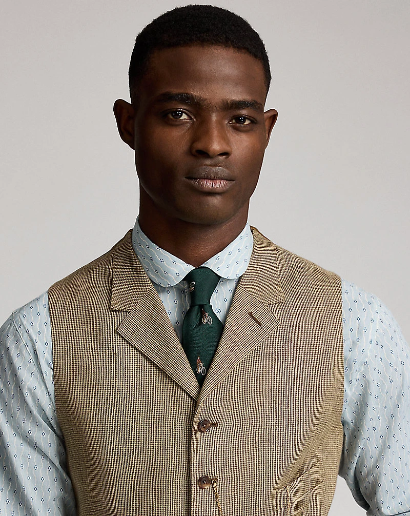 Linen Twill Notch-Lapel Vest