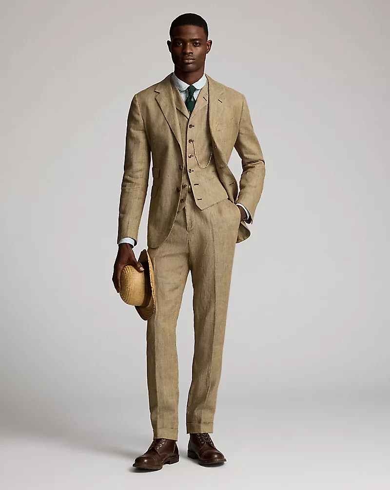 Linen Twill Notch-Lapel Vest