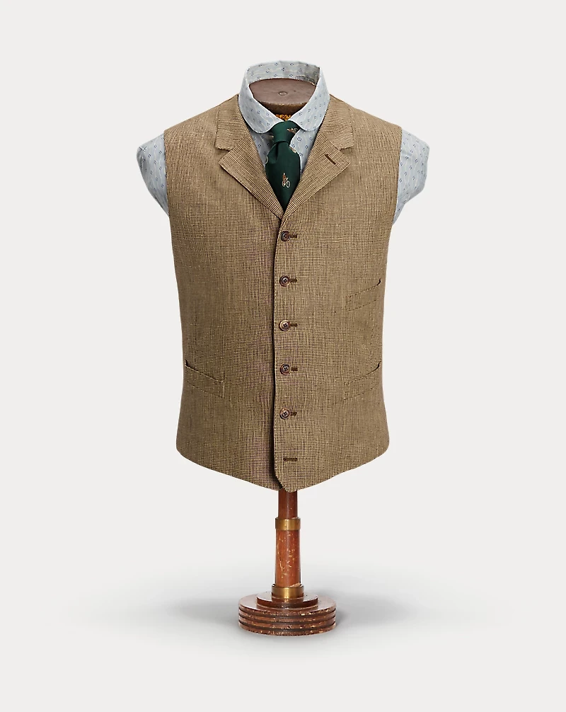 Linen Twill Notch-Lapel Vest