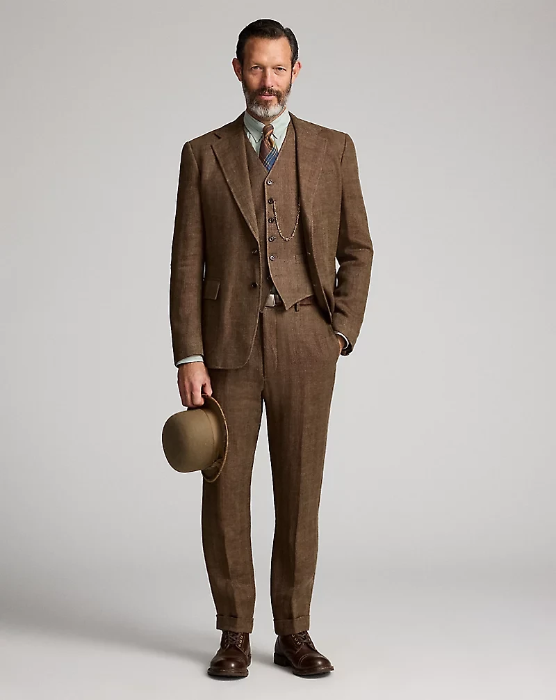 Linen Herringbone Suit Jacket