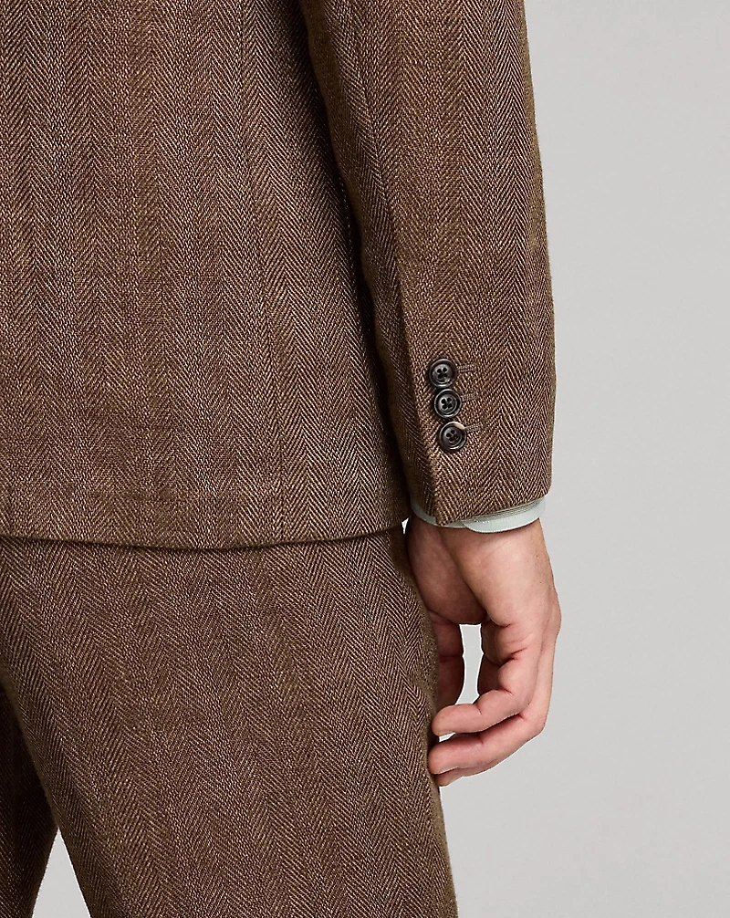 Linen Herringbone Suit Jacket