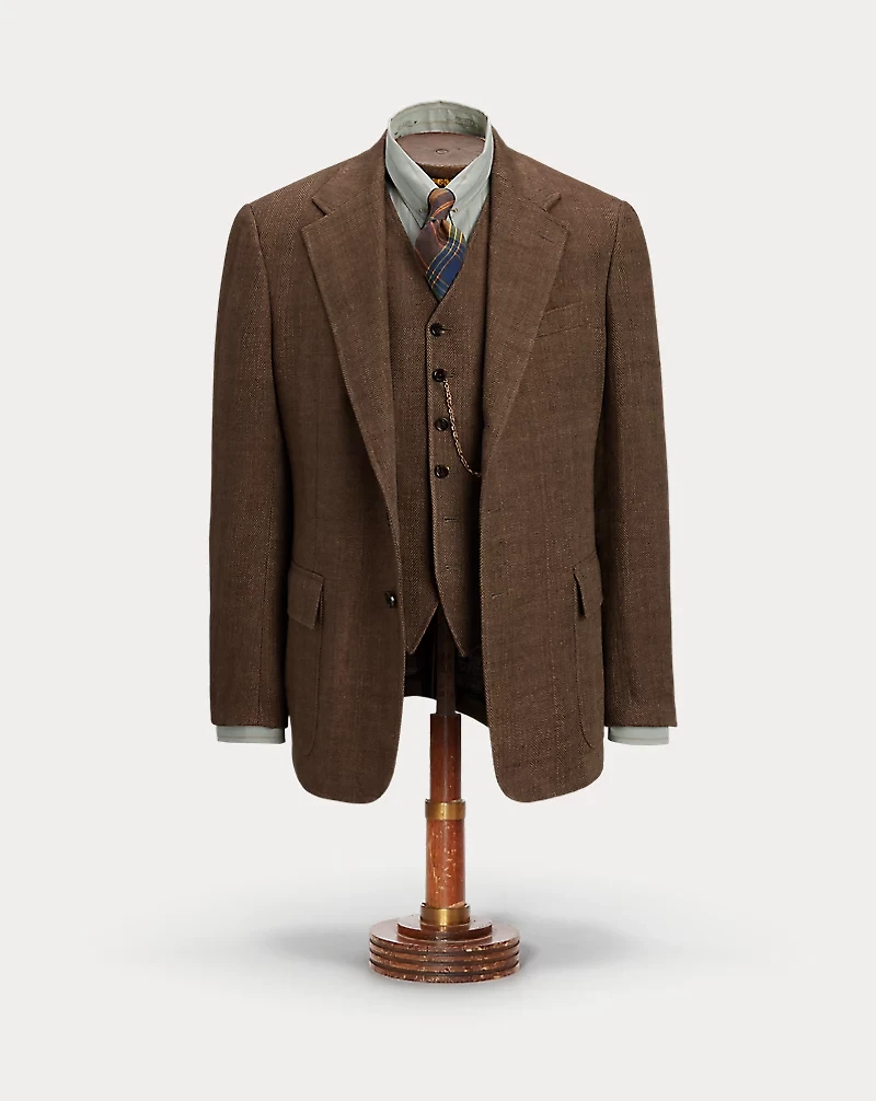 Linen Herringbone Suit Jacket