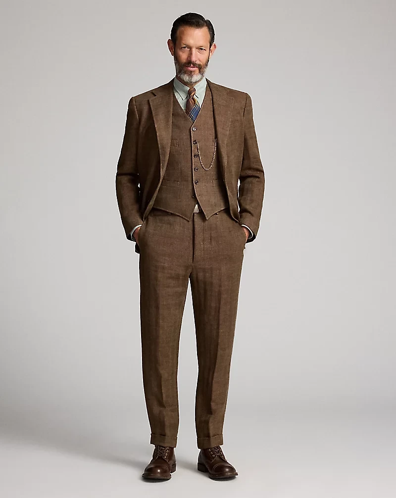 Linen Herringbone Vest