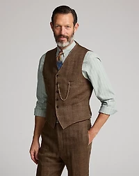 Linen Herringbone Vest