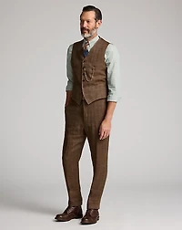 Linen Herringbone Vest