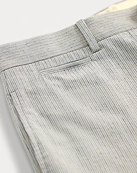 Slim Fit Striped Cotton Suit Trouser