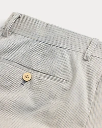 Slim Fit Striped Cotton Suit Trouser
