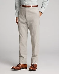 Slim Fit Striped Cotton Suit Trouser