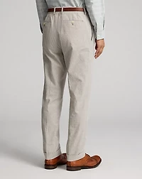 Slim Fit Striped Cotton Suit Trouser