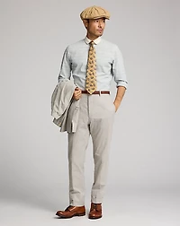Slim Fit Striped Cotton Suit Trouser