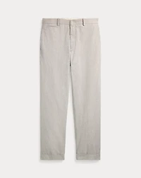 Slim Fit Striped Cotton Suit Trouser