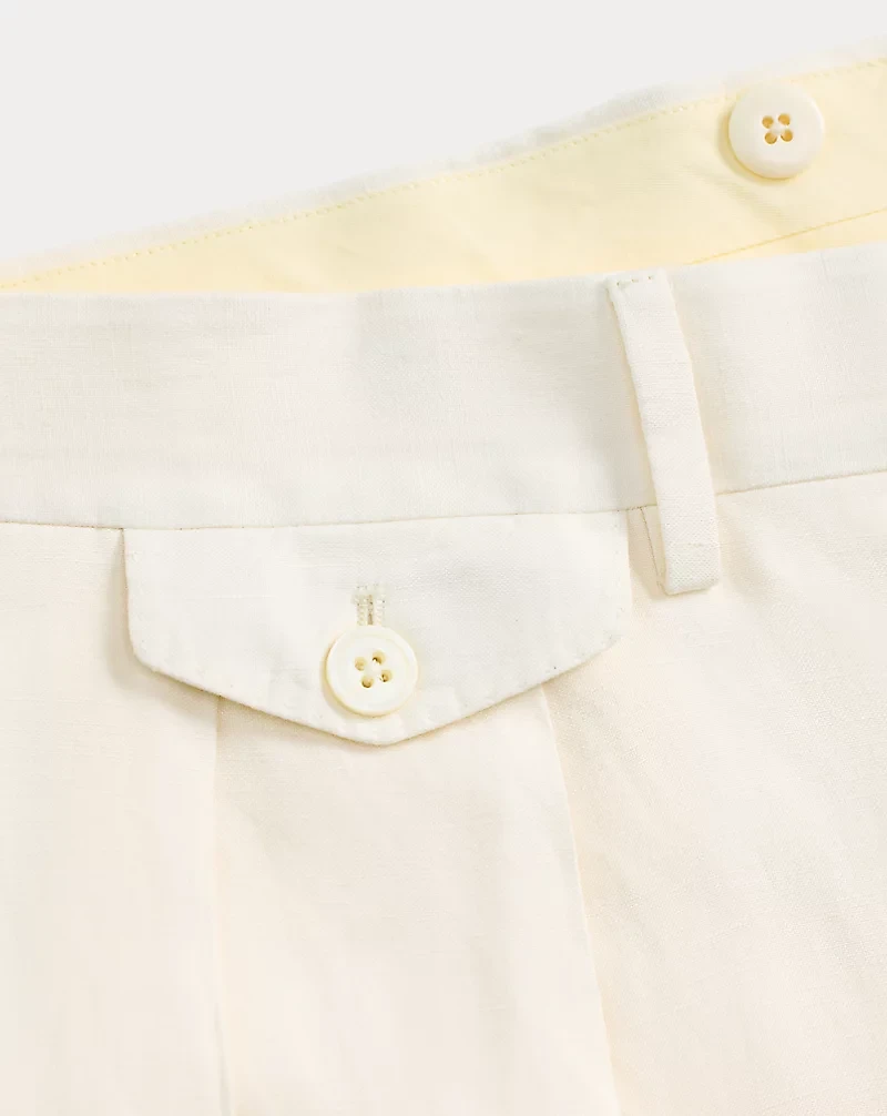 Slim Fit Silk-Linen Suit Trouser