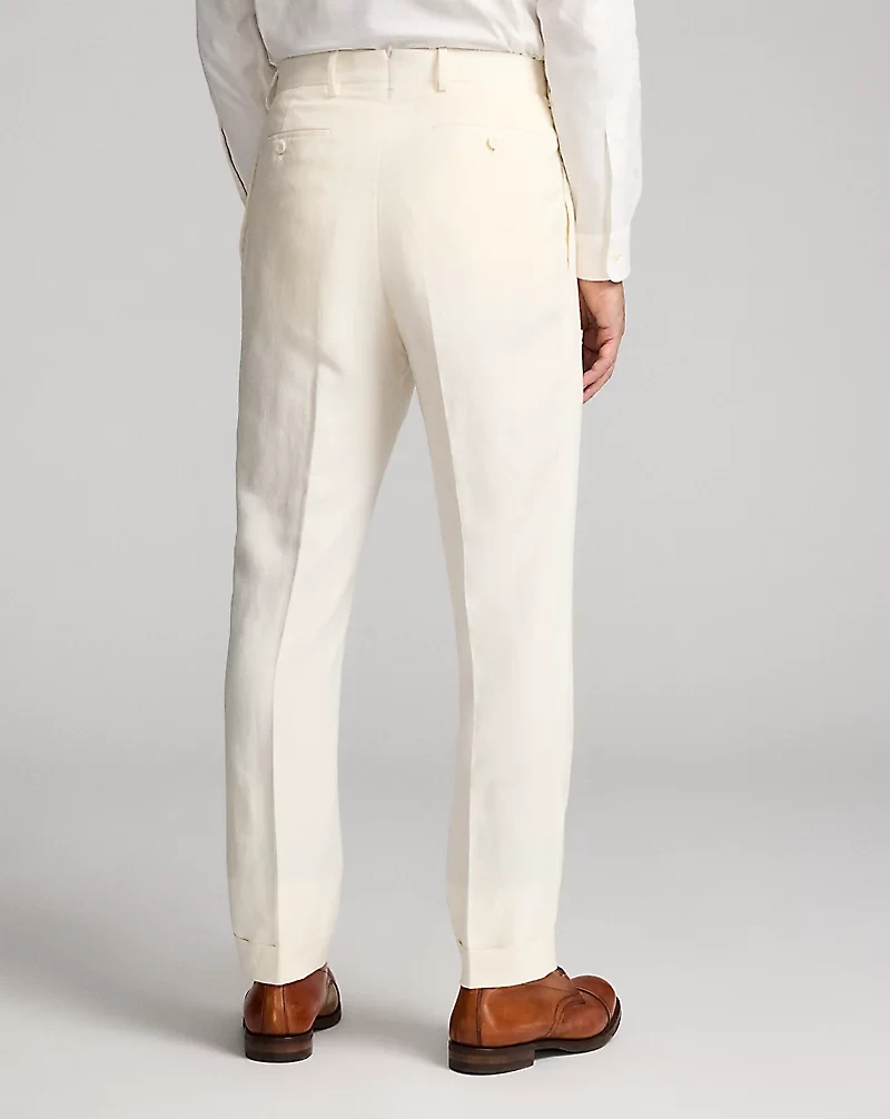 Slim Fit Silk-Linen Suit Trouser