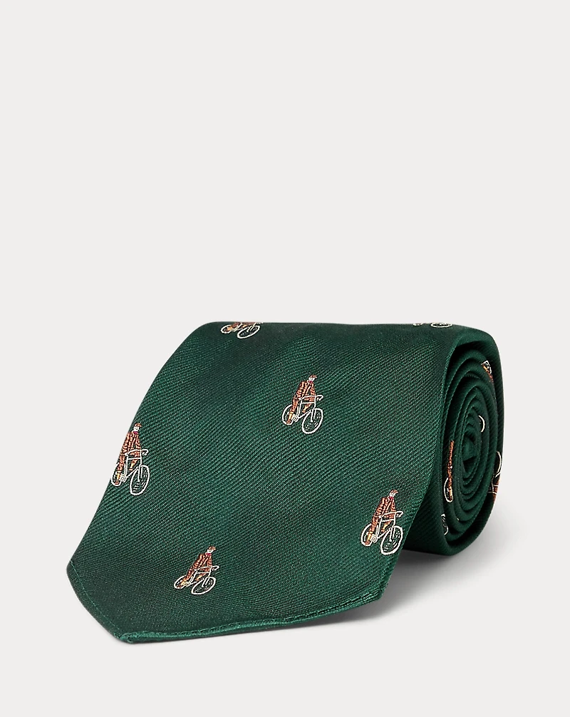 Handmade Cyclist Silk Jacquard Tie
