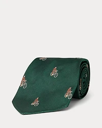 Handmade Cyclist Silk Jacquard Tie