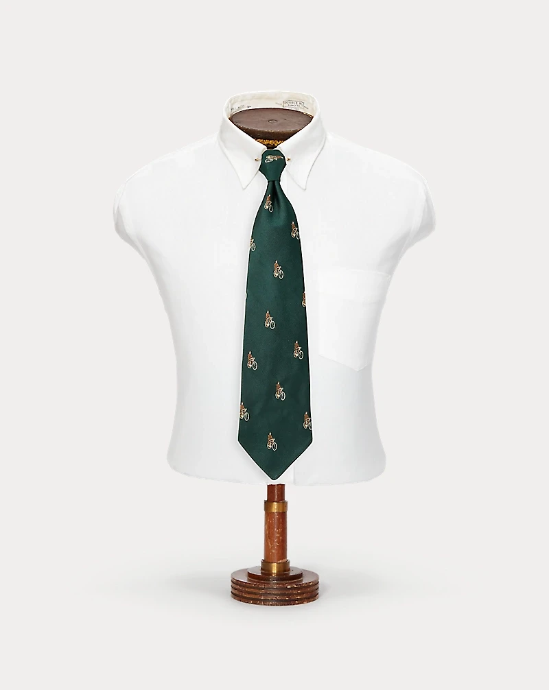 Handmade Cyclist Silk Jacquard Tie