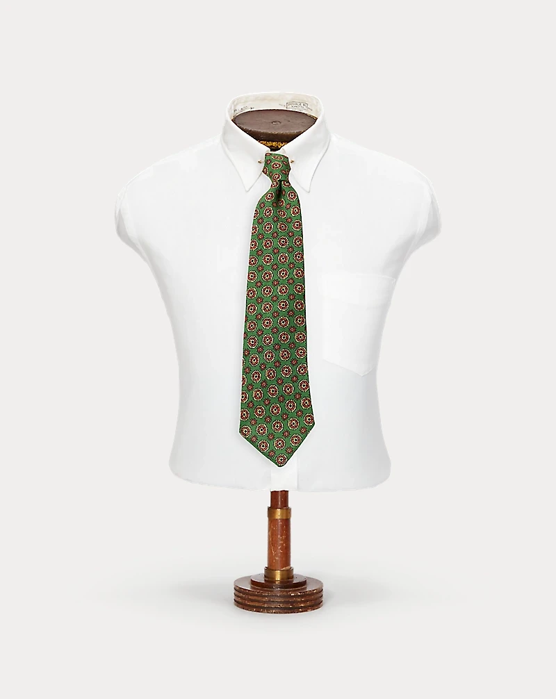 Handmade Print Wool Challis Tie