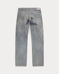 Straight Fit Distressed Corduroy Pant