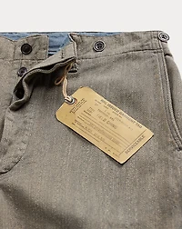 Distressed Herringbone Twill Field Pant