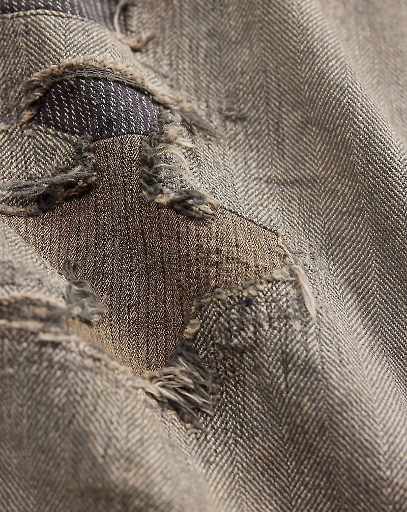 Distressed Herringbone Twill Field Pant