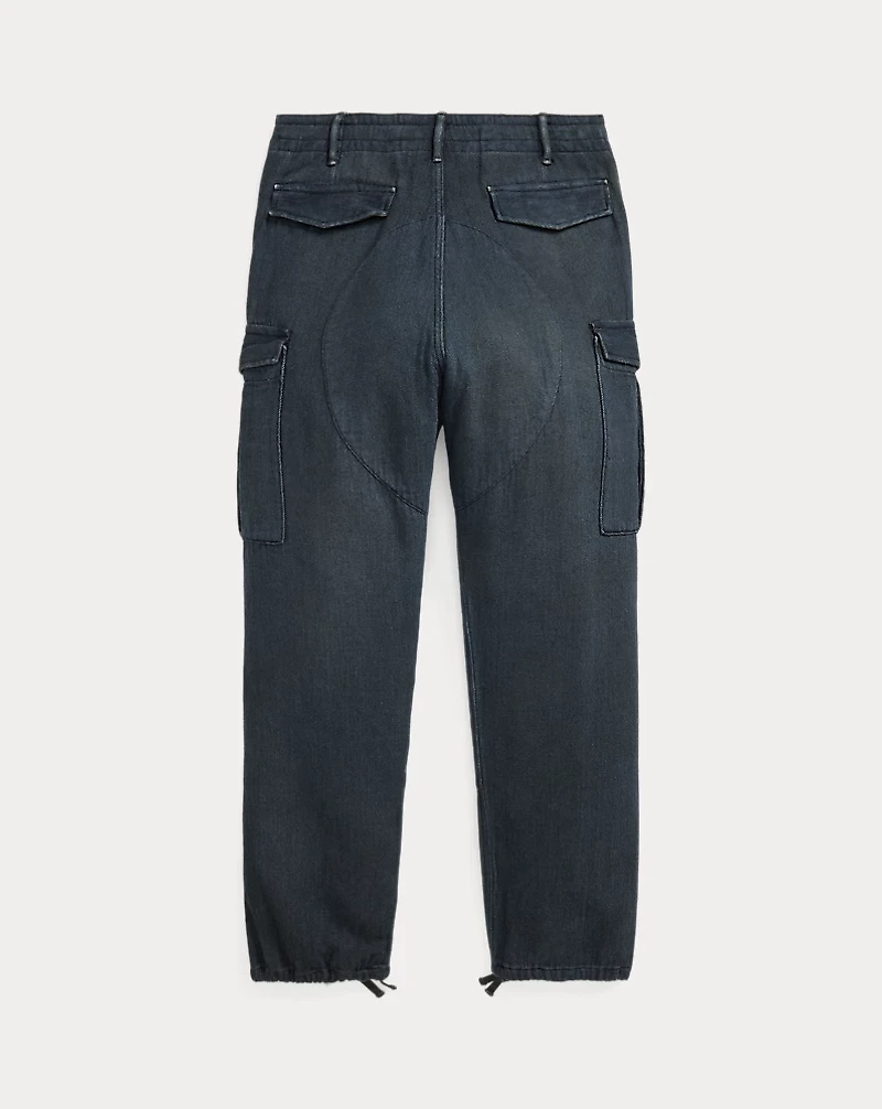 Indigo Double-Faced Twill Cargo Pant