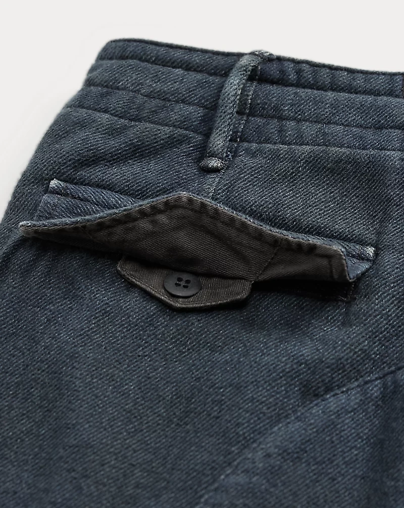 Indigo Double-Faced Twill Cargo Pant