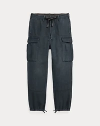 Indigo Double-Faced Twill Cargo Pant