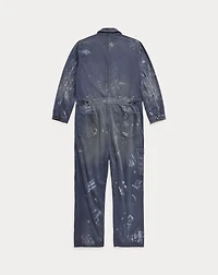 Distressed Reverse-Sateen Coverall