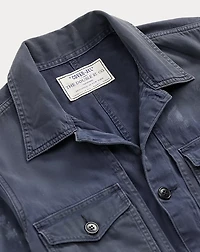 Distressed Reverse-Sateen Coverall