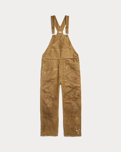 Paint-Splattered Cotton Moleskin Overall