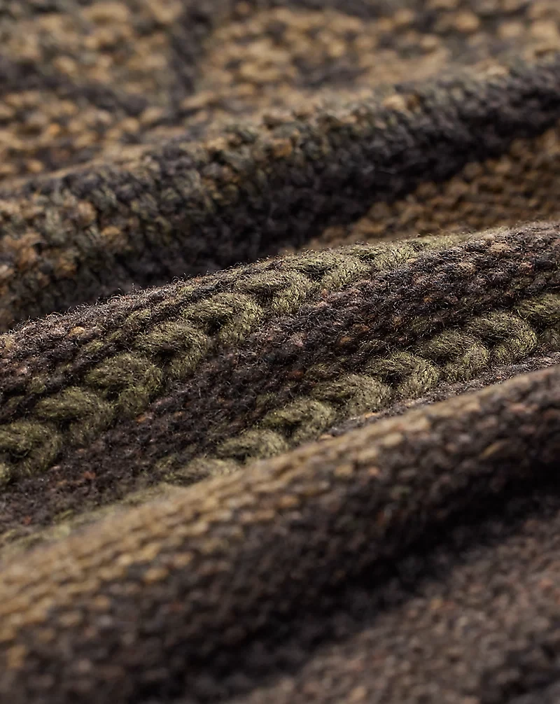 Wool-Cotton Shawl-Collar Cardigan