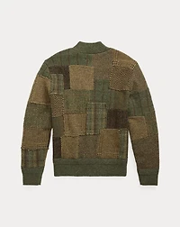 Patchwork Wool-Cashmere Sweater Jacket