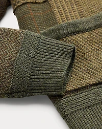 Patchwork Wool-Cashmere Sweater Jacket