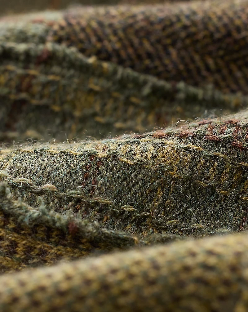 Patchwork Wool-Cashmere Sweater Jacket