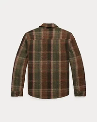 Plaid Wool-Cashmere Workshirt Sweater