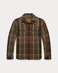 Plaid Wool-Cashmere Workshirt Sweater