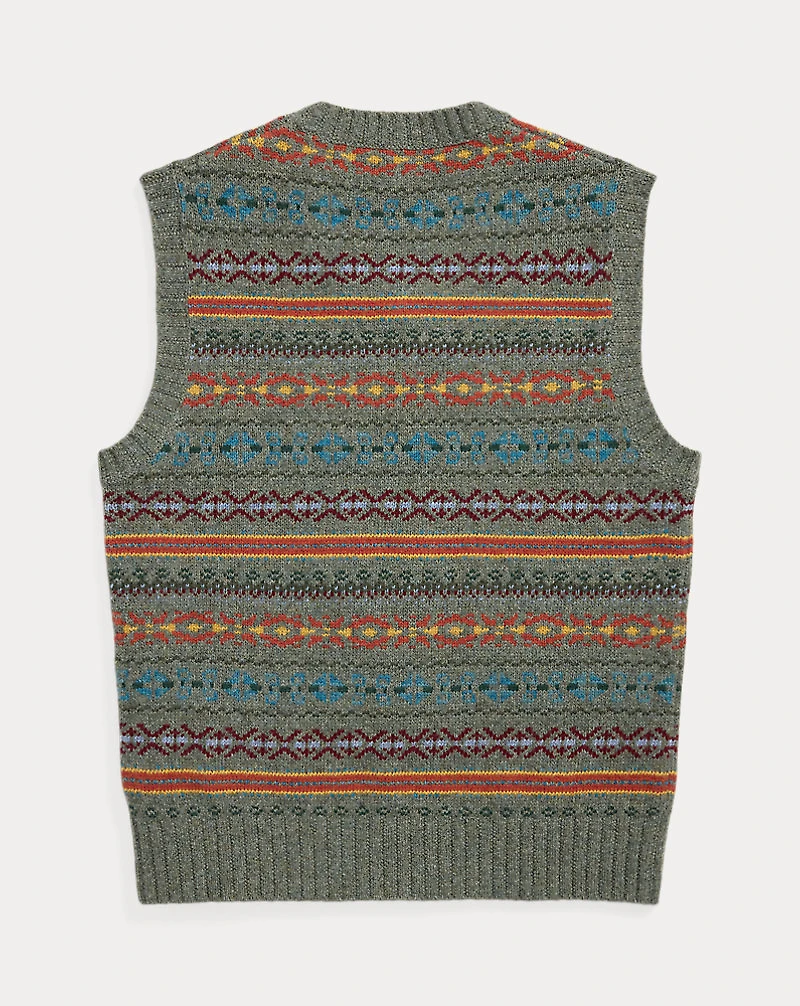 Fair Isle Wool-Blend Sweater Vest