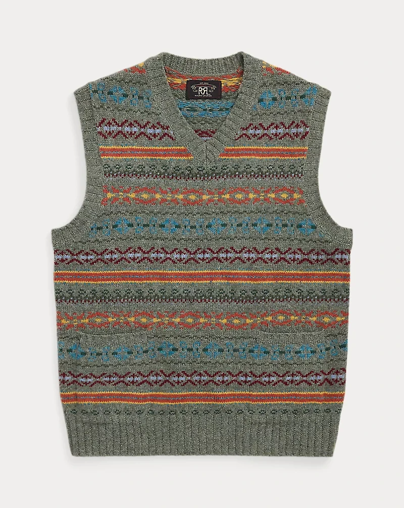 Fair Isle Wool-Blend Sweater Vest