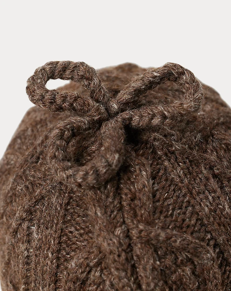 Aran-Knit Earflap Cap