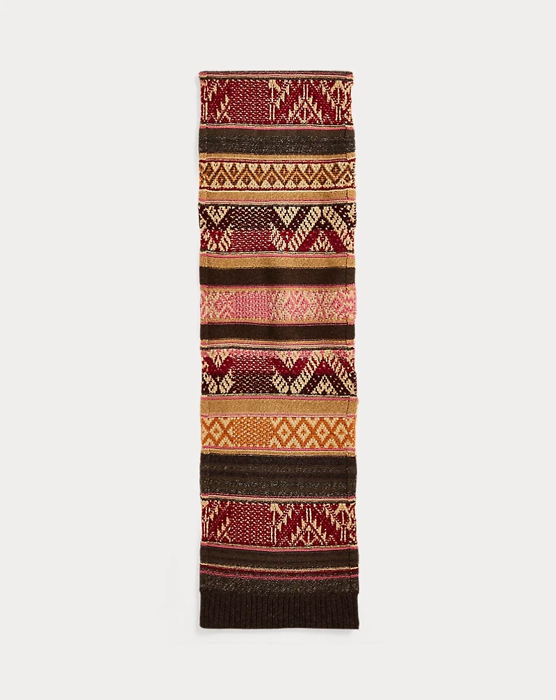 Jacquard-Knit Wool-Blend Scarf
