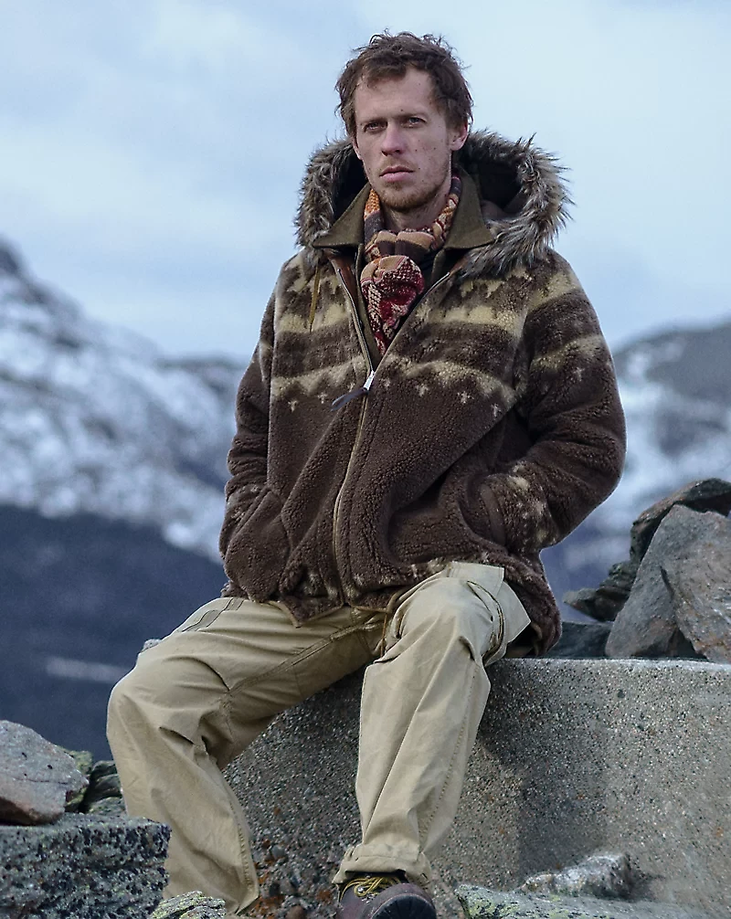 Jacquard-Knit Wool-Blend Scarf