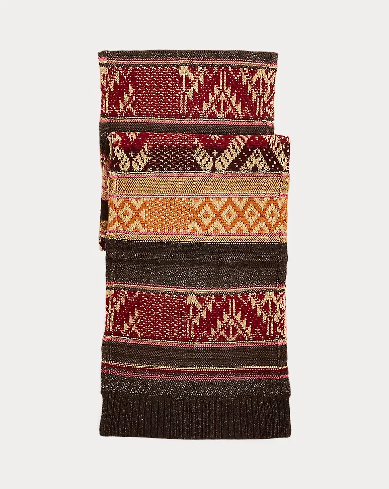 Jacquard-Knit Wool-Blend Scarf